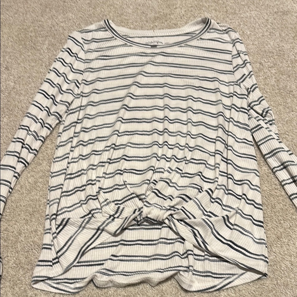 Striped Knot Front Top